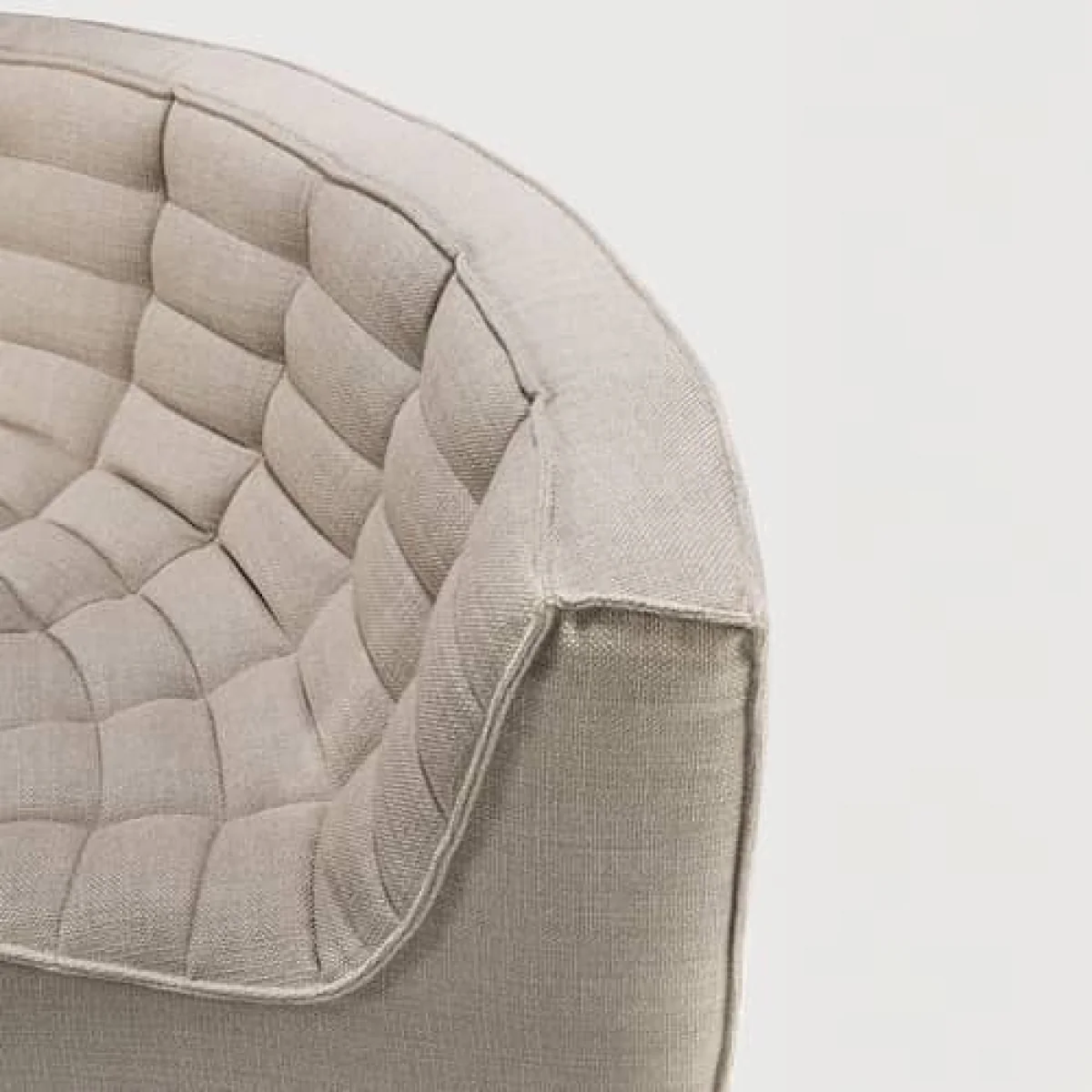 N701 Sofa UK Version textile beige / UK Version - 90° rounded corner Unit - L 120 cm - Ethnicraft – image 4