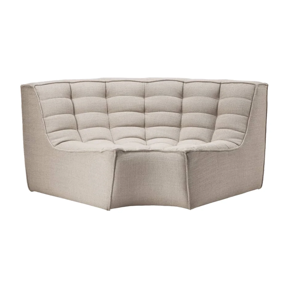 N701 Sofa UK Version textile beige / UK Version - 90° rounded corner Unit - L 120 cm - Ethnicraft – image 1