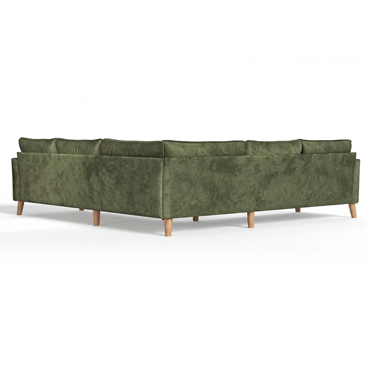 Palermo Olive Green Chenille Fabric Corner Sofa – image 3