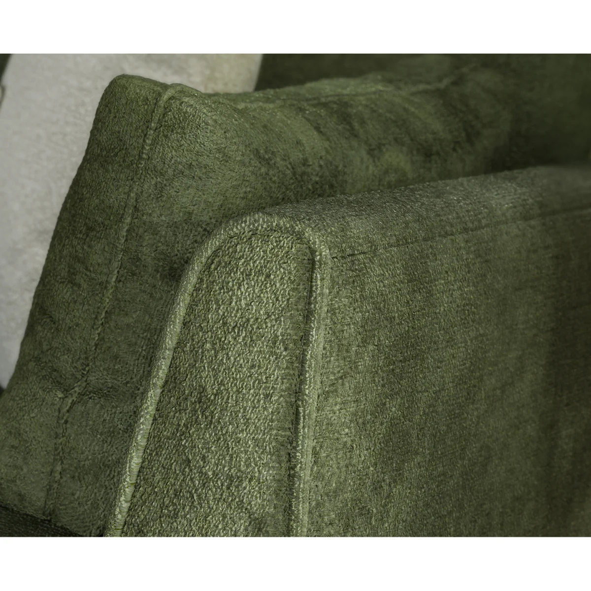 Palermo Olive Green Chenille Fabric Corner Sofa – image 6