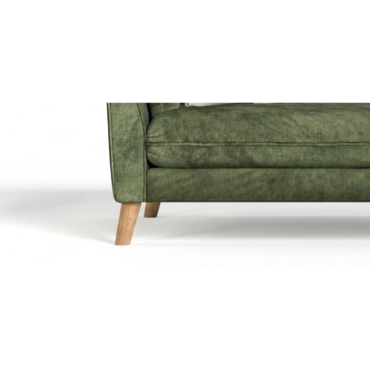 Palermo Olive Green Chenille Fabric Corner Sofa – image 9