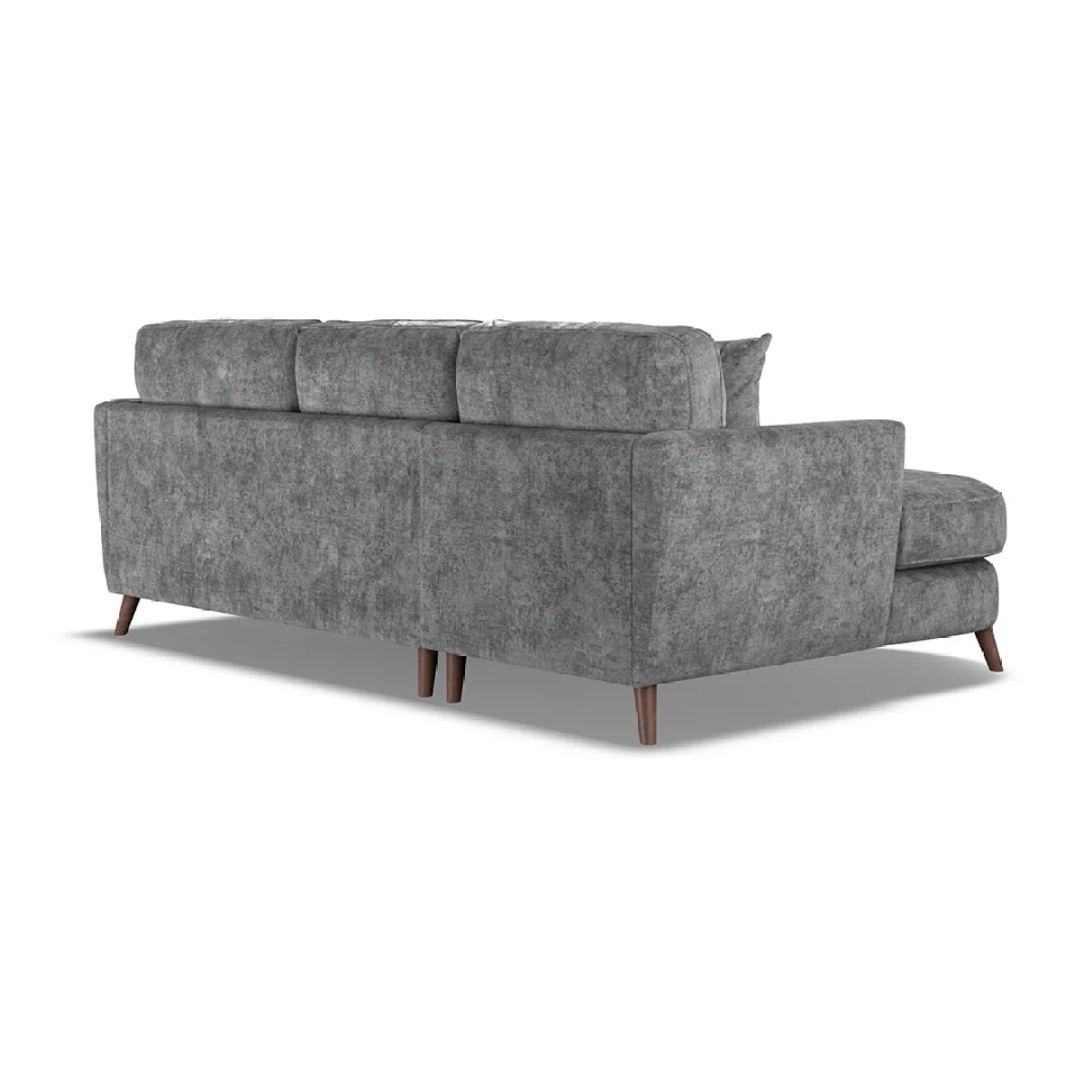 Naples Grey Velvet Left Hand Facing Chaise Sofa – image 3