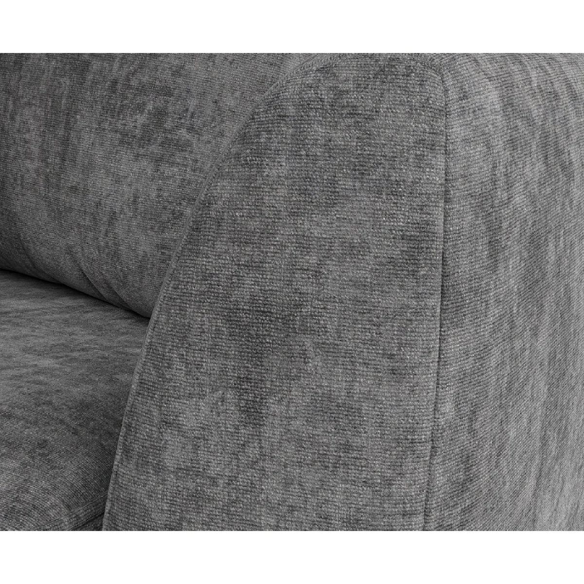 Naples Grey Velvet Left Hand Facing Chaise Sofa – image 4