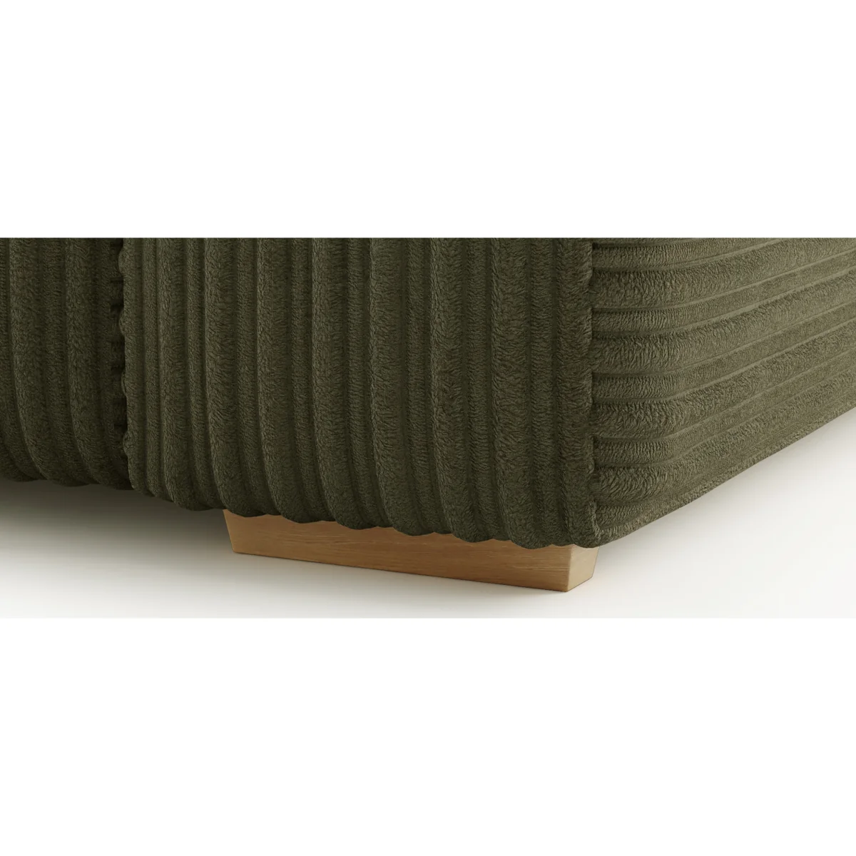 Milan Moss Green Fabric Right Hand Facing Chaise Sofa – image 6