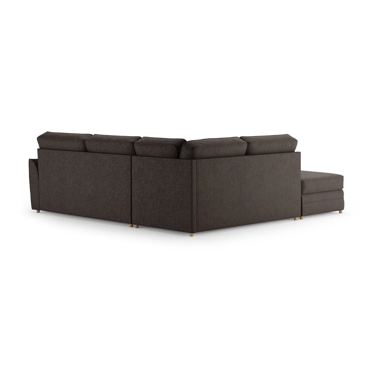 Bella Chocolate Fabric Large Left Hand Facing Chaise Corner Sofa – image 2