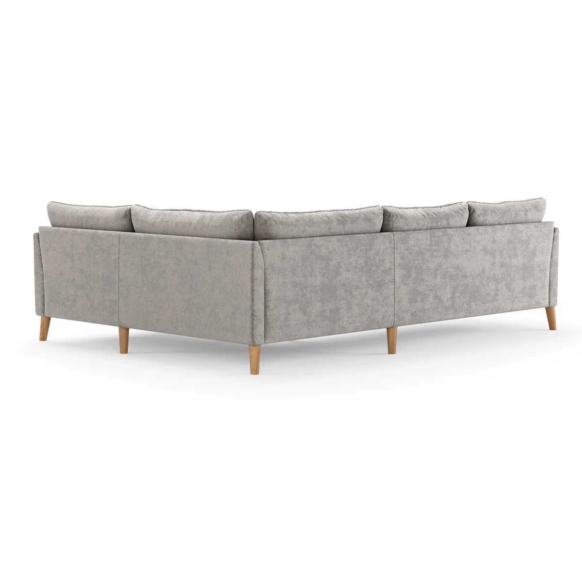 Palermo Silver Chenille Fabric Right Hand Facing Corner Sofa – image 3