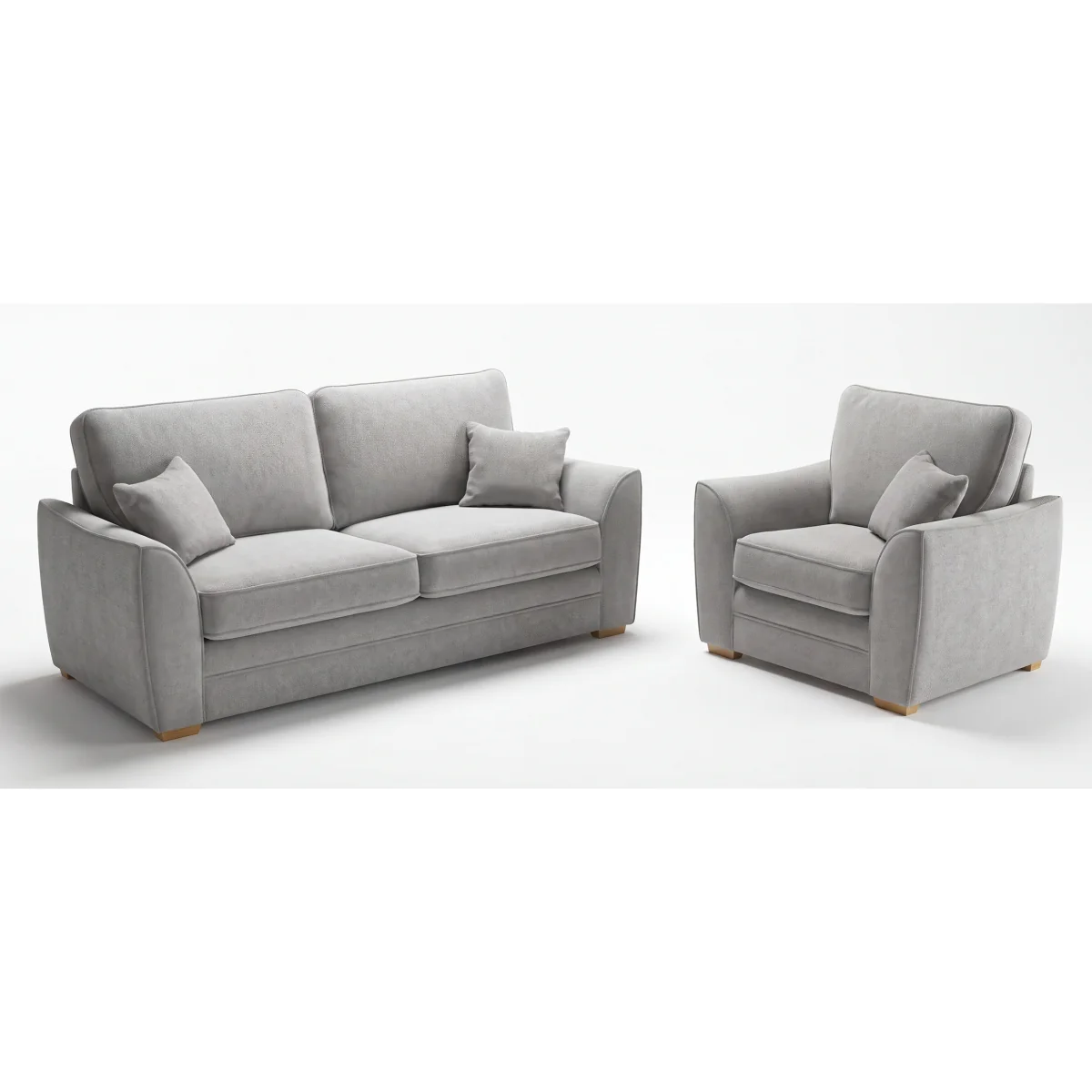 Bella Silver Fabric Large Left Hand Facing Corner Sofa – image 6