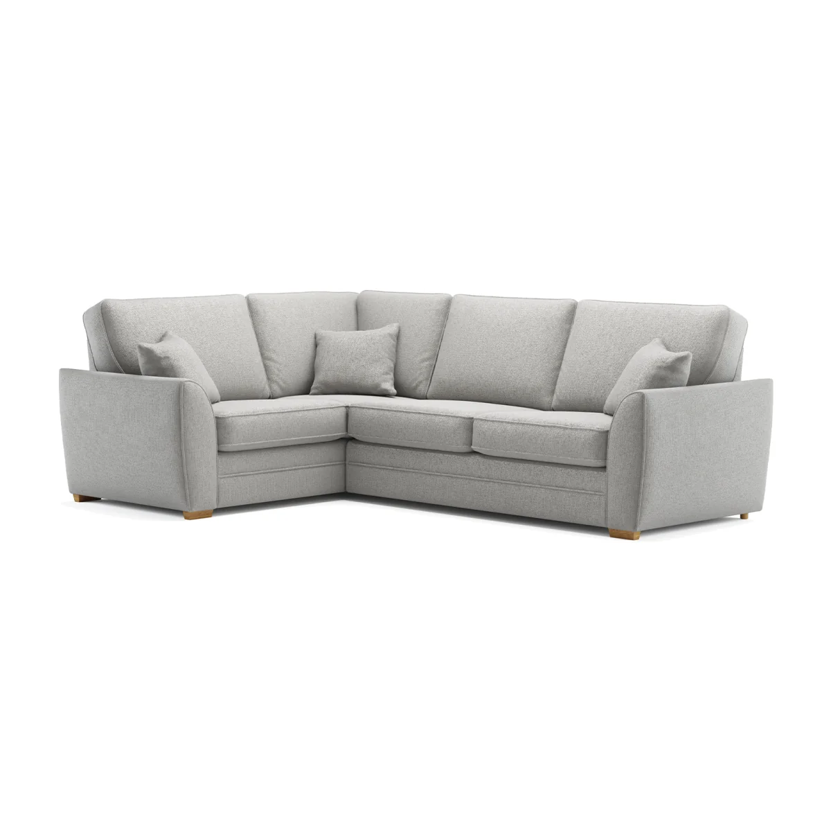 Bella Silver Fabric Large Left Hand Facing Corner Sofa – image 1