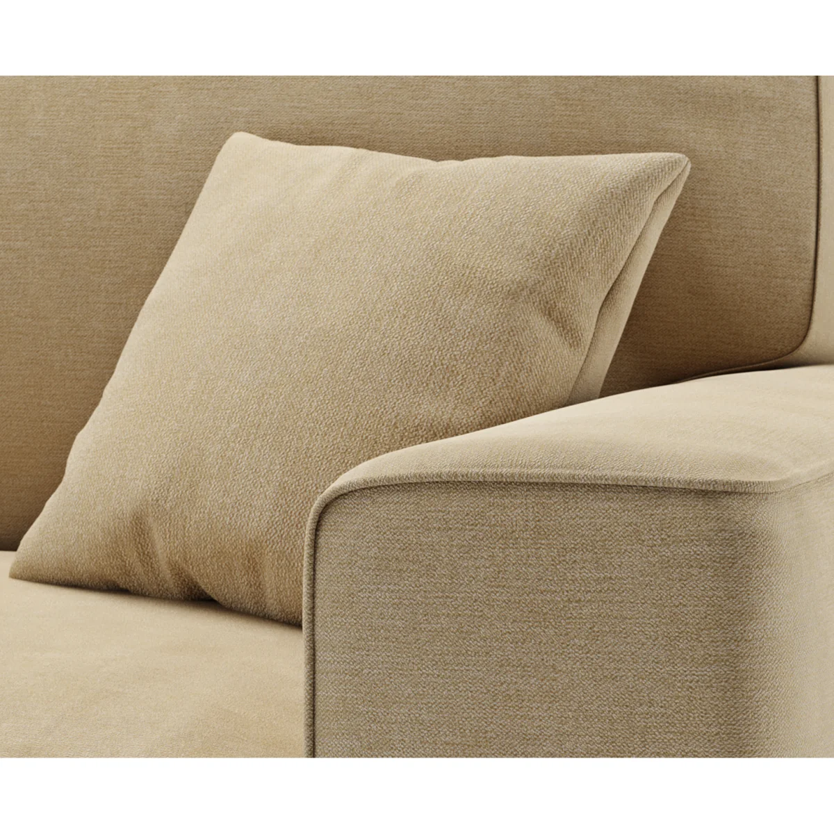 Madden Biscuit Fabric Right Hand Facing Corner Sofa – image 3