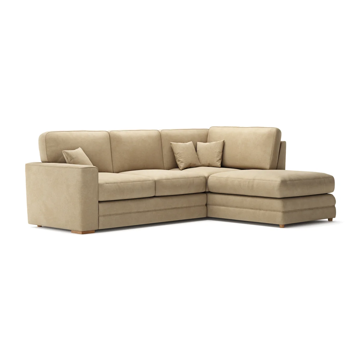 Madden Biscuit Fabric Right Hand Facing Corner Sofa – image 1