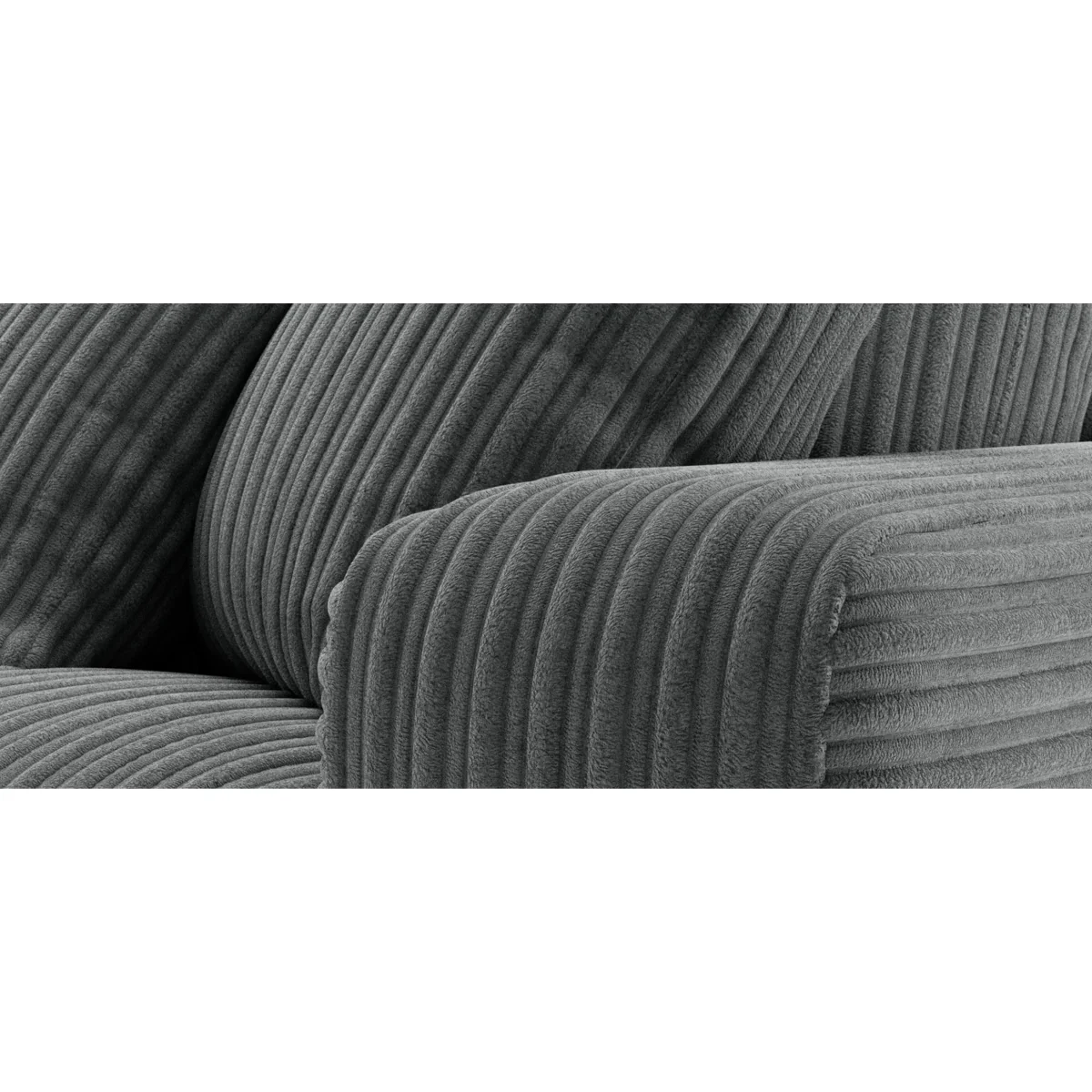 Milan Grey Fabric Right Hand Facing Chaise Sofa – image 7