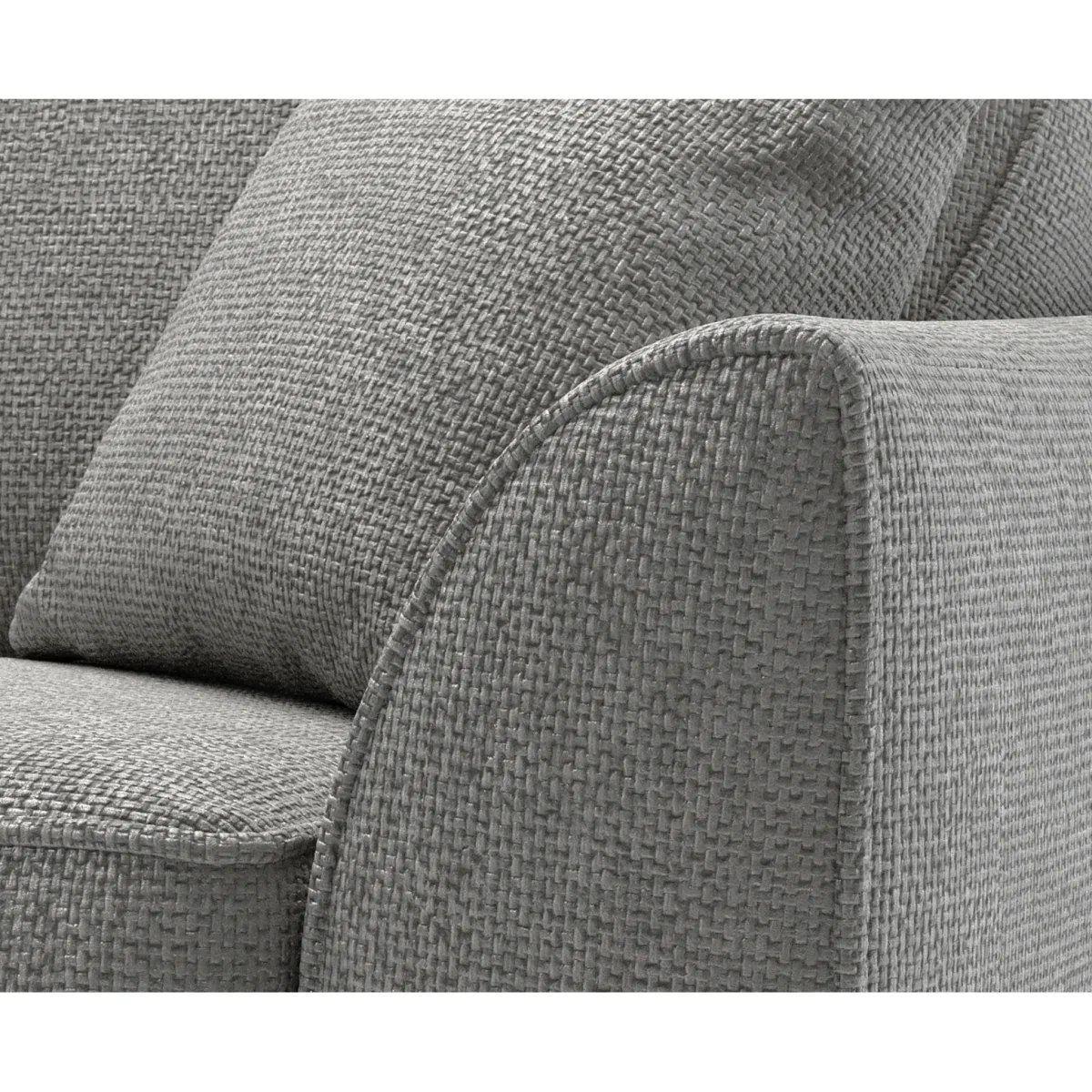 Bella Grey Fabric Large Left Hand Facing Chaise Corner Sofa – image 3