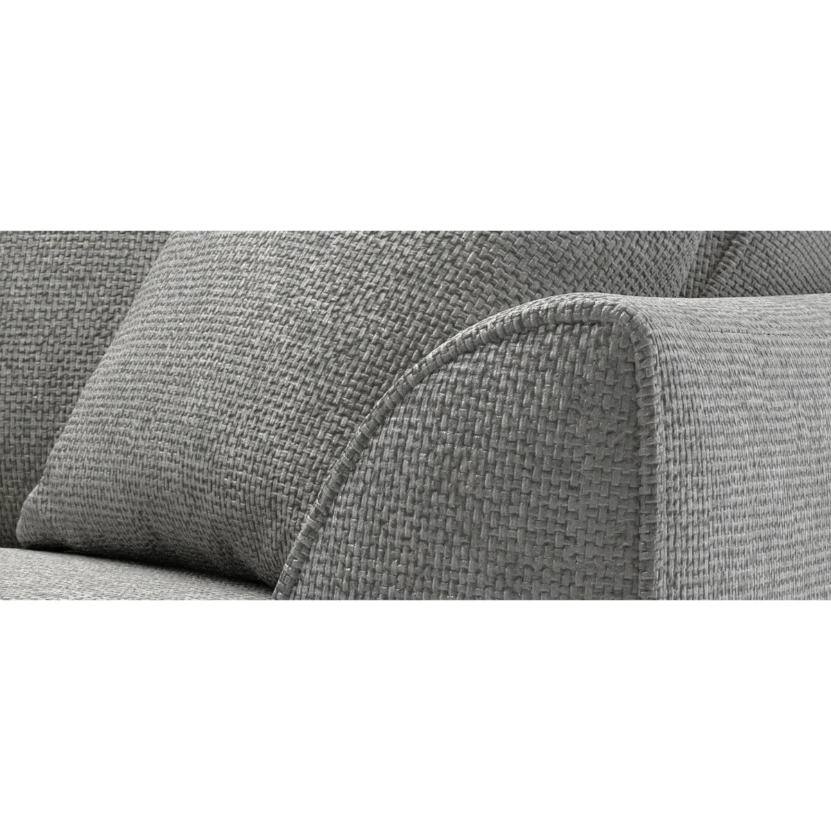 Bella Grey Fabric Large Left Hand Facing Chaise Corner Sofa – image 8