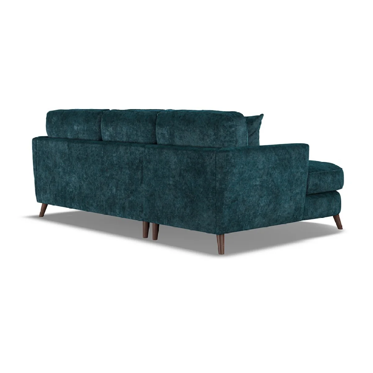 Naples Teal Velvet Left Hand Facing Chaise Sofa – image 3
