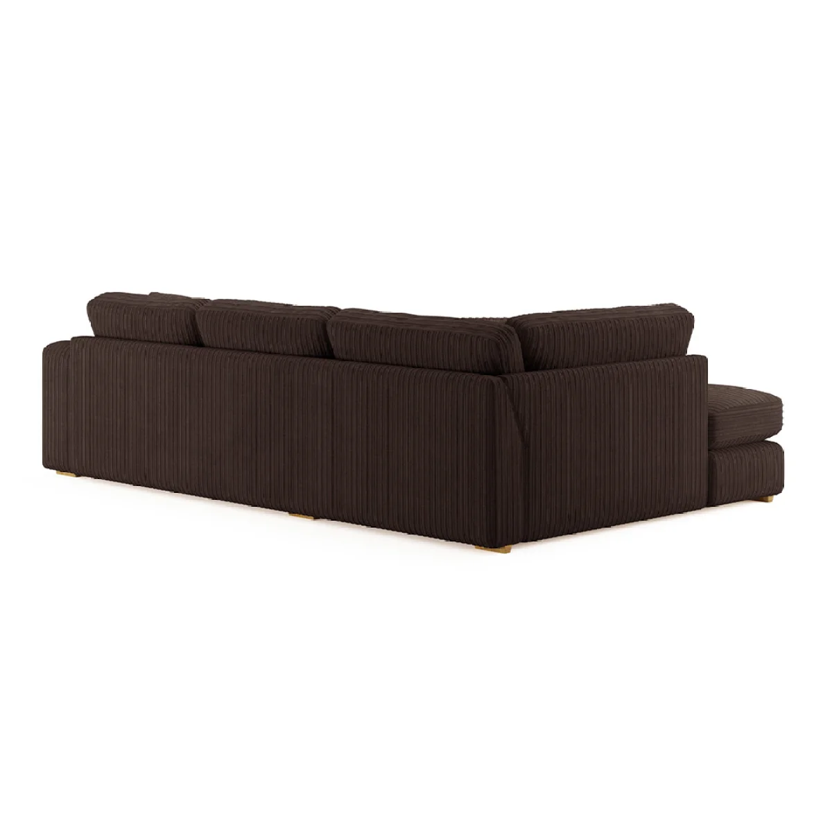 Milan Chocolate Fabric Left Hand Facing Chaise Sofa – image 2