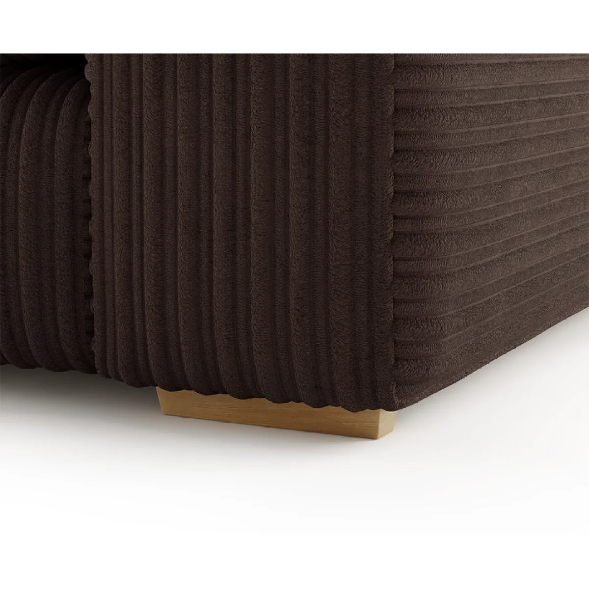 Milan Chocolate Fabric Left Hand Facing Chaise Sofa – image 4