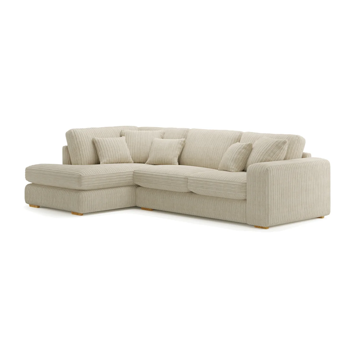 Milan Stone Fabric Left Hand Facing Chaise Sofa – image 1