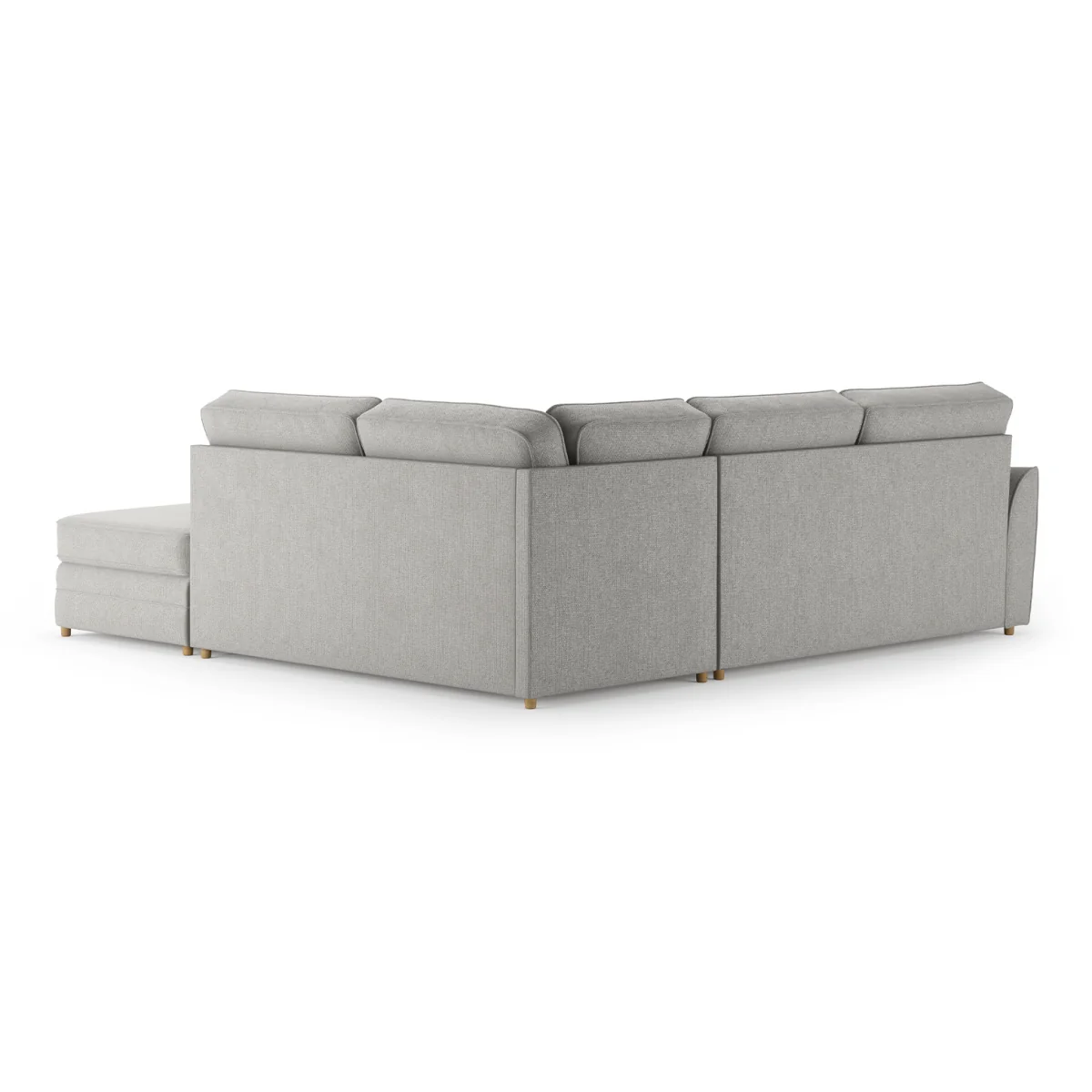 Bella Silver Fabric Large Right Hand Facing Chaise Corner Sofa – image 2