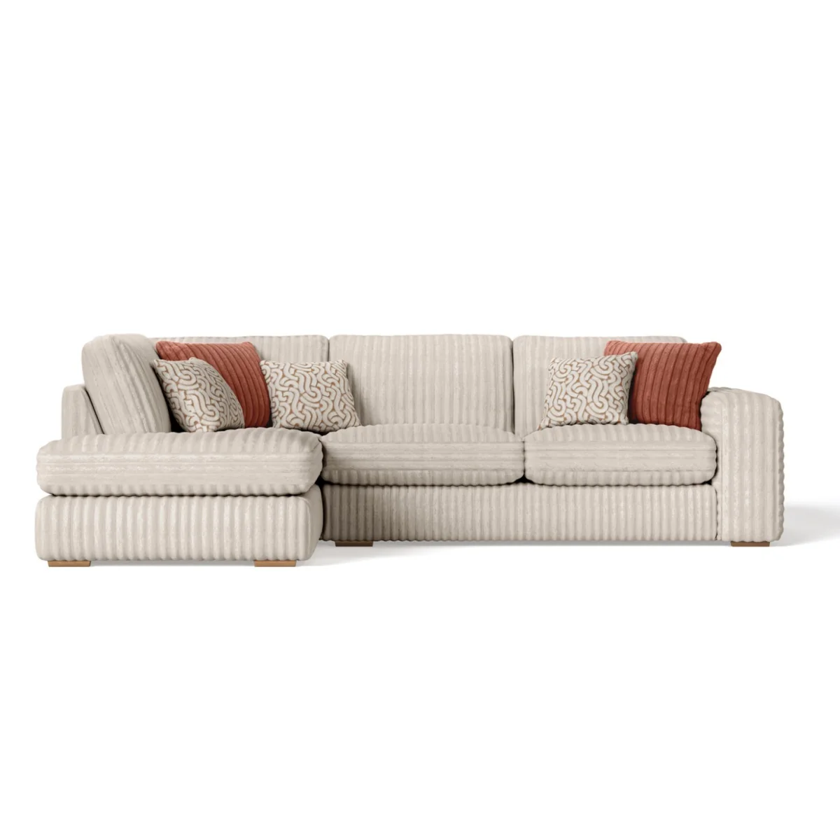 Milan Natural Fabric Left Hand Facing Chaise Sofa – image 2