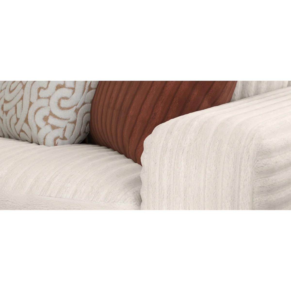 Milan Natural Fabric Left Hand Facing Chaise Sofa – image 11