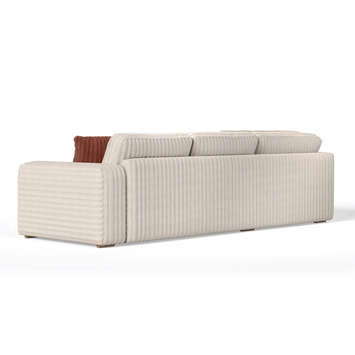 Milan Natural Fabric Left Hand Facing Chaise Sofa – image 3
