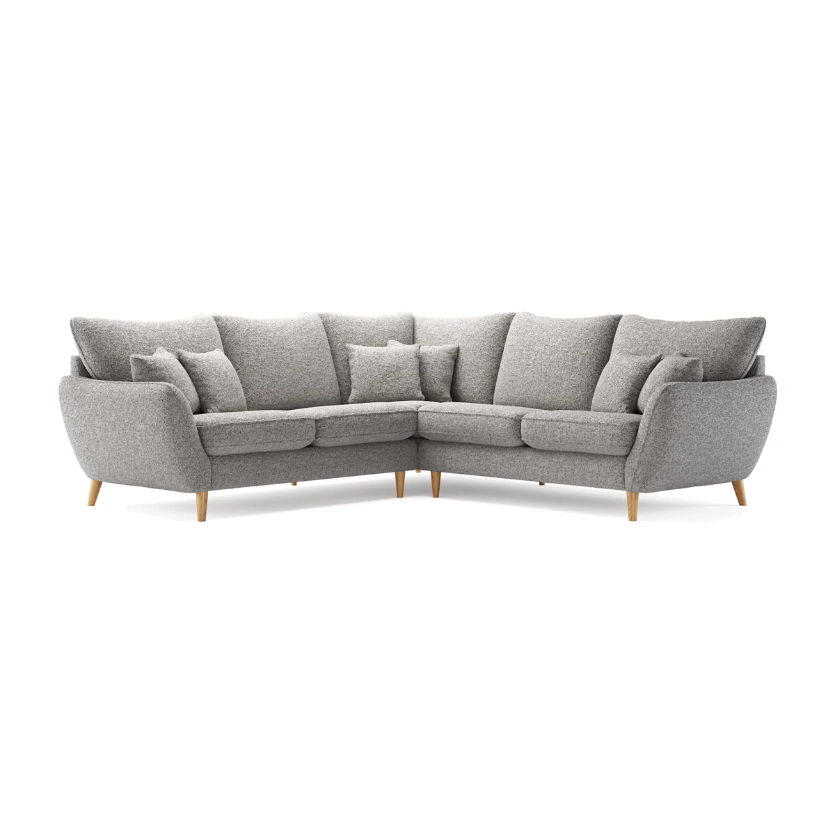 Palma Silver Chenille Fabric Corner Sofa – image 1