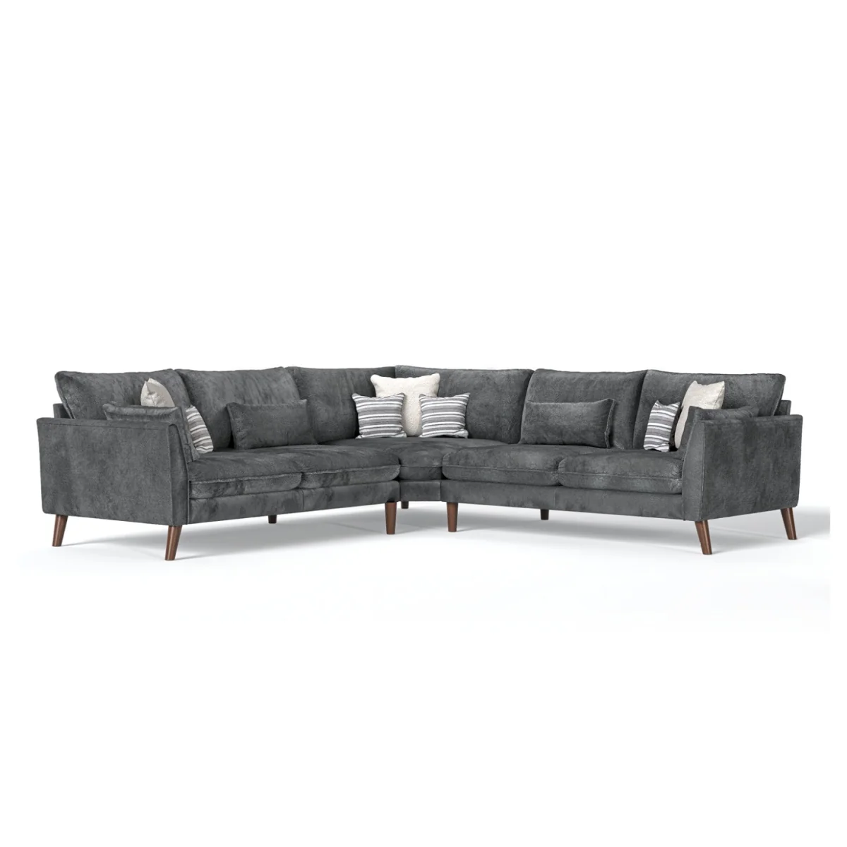 Palermo Graphite Chenille Fabric Corner Sofa – image 2