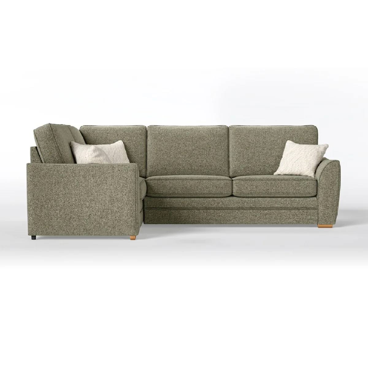 Bella Olive Fabric Large Left Hand Facing Corner Sofa – image 2