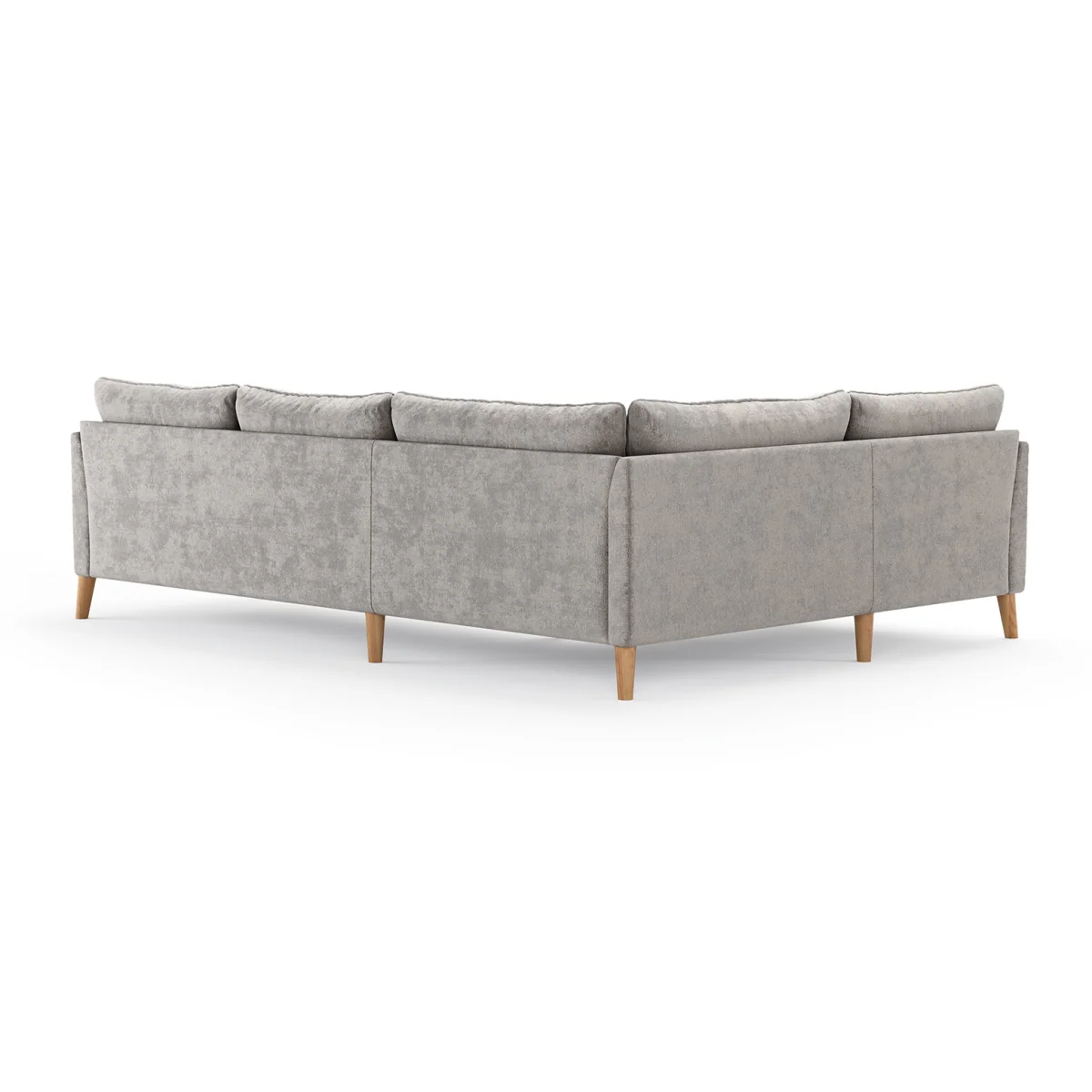 Palermo Silver Chenille Fabric Left Hand Facing Corner Sofa – image 3