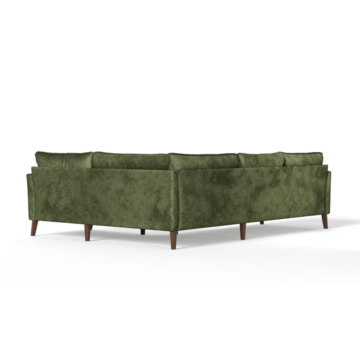 Palermo Olive Green Chenille Fabric Right Hand Facing Corner Sofa – image 3