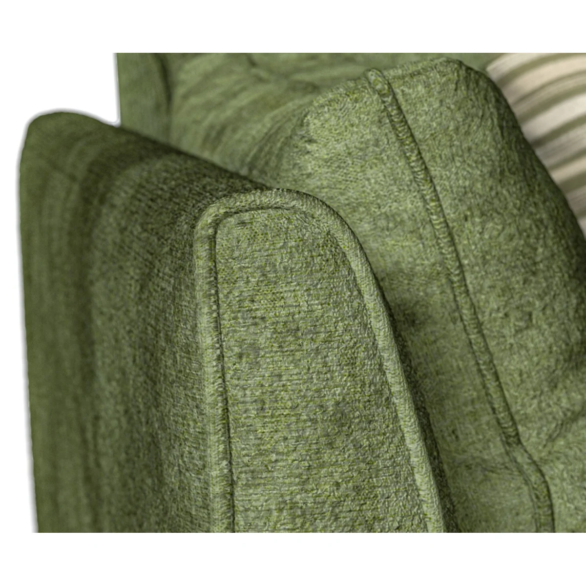 Palermo Olive Green Chenille Fabric Right Hand Facing Corner Sofa – image 4