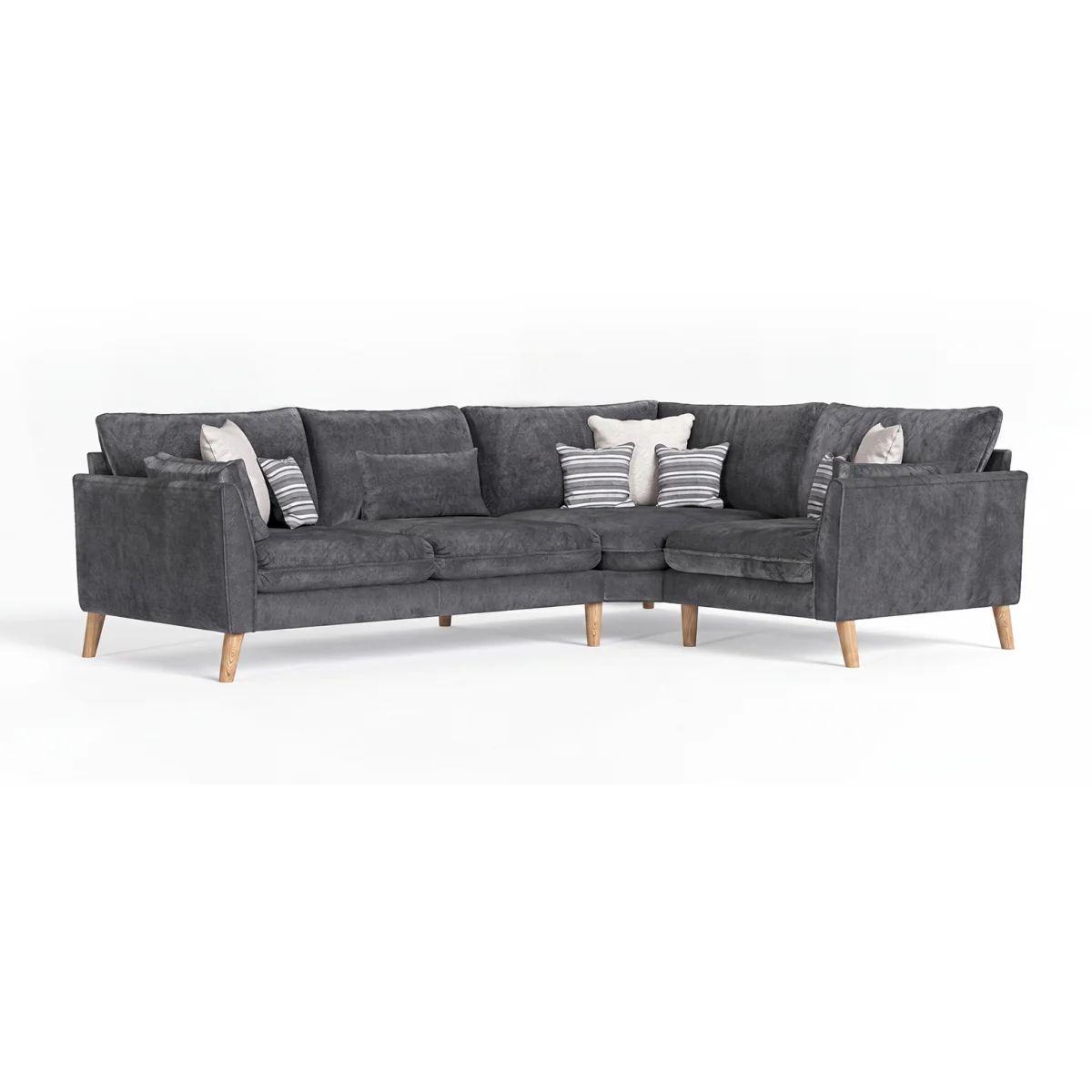 Palermo Graphite Chenille Fabric Right Hand Facing Corner Sofa – image 2
