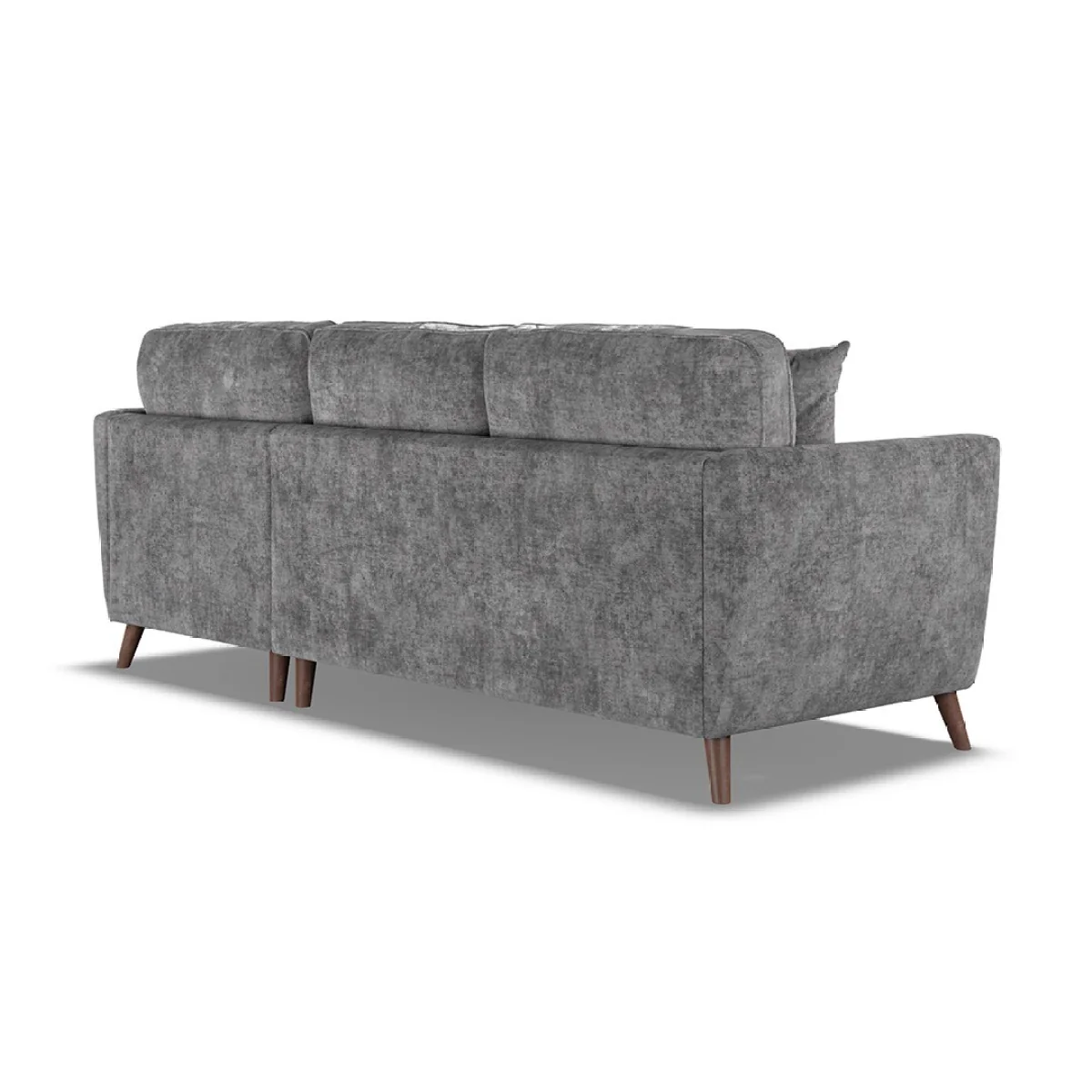 Naples Grey Velvet Right Hand Facing Chaise Sofa – image 3