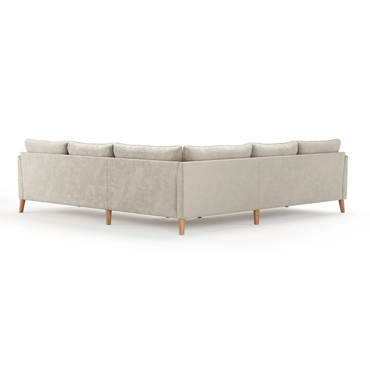 Palermo Cream Chenille Fabric Corner Sofa – image 3
