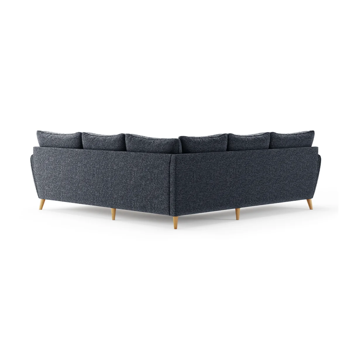Palma Navy Chenille Fabric Corner Sofa – image 2
