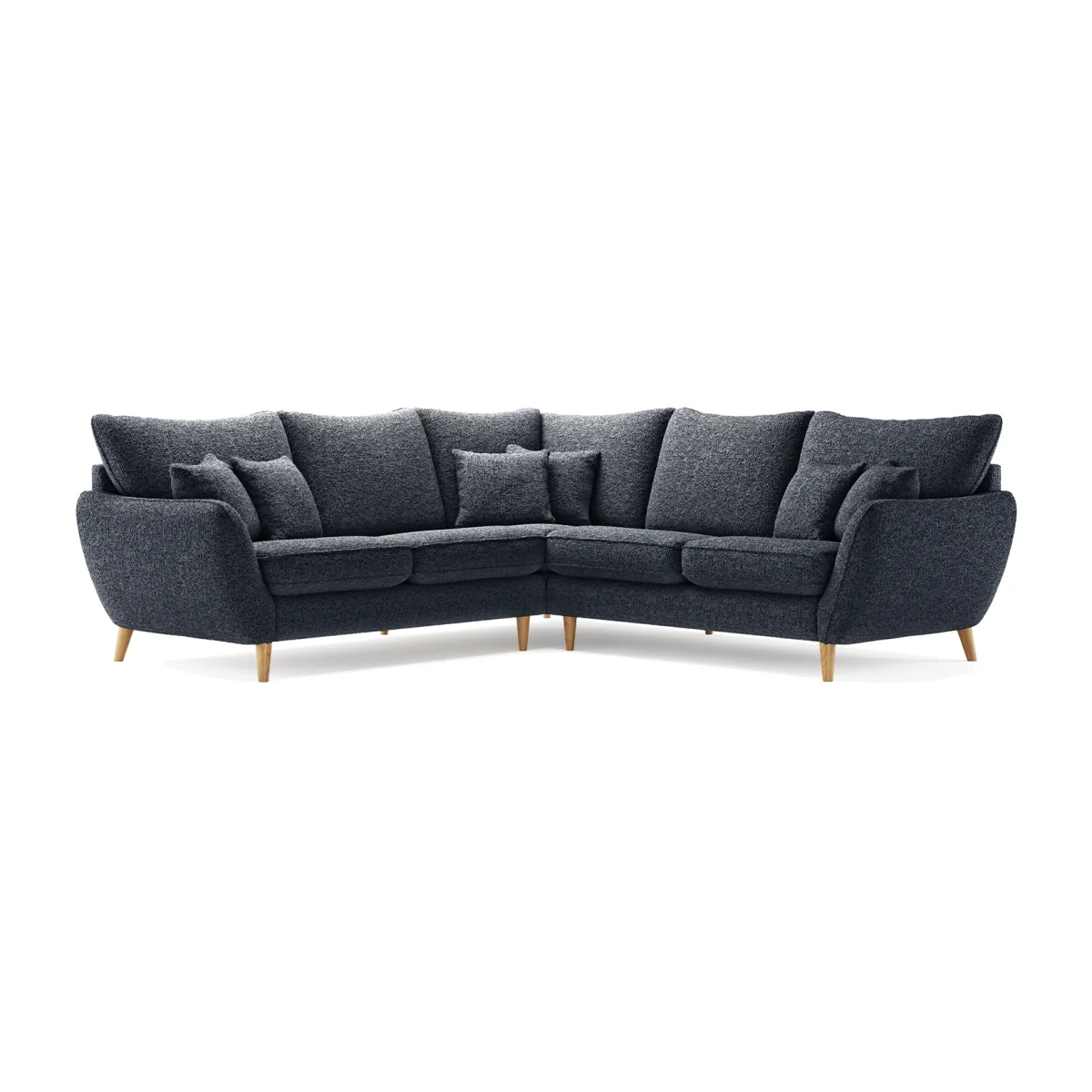 Palma Navy Chenille Fabric Corner Sofa – image 1