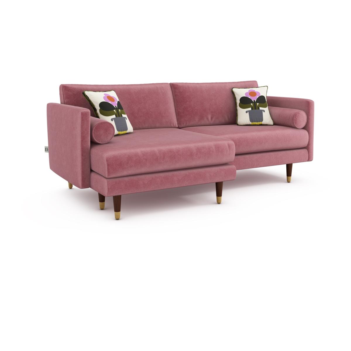 Orla Kiely Mimosa Large Chaise Sofa, Brass, 2.5 Seat – image 2