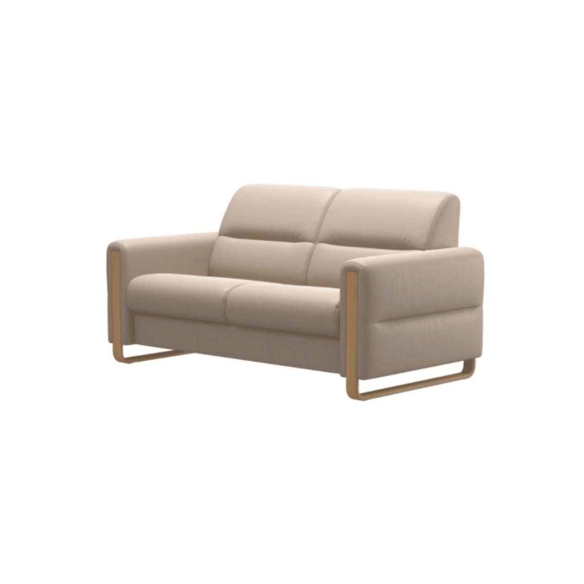 Stressless Fiona Leather 2 Seater Sofa - Noblesse Leather - 1 x Wood Arm LHF – image 6