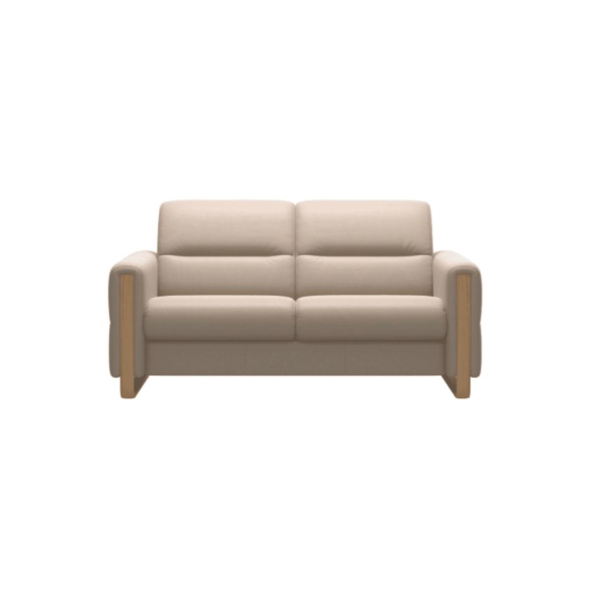 Stressless Fiona Leather 2 Seater Sofa - Noblesse Leather - 1 x Wood Arm LHF – image 9