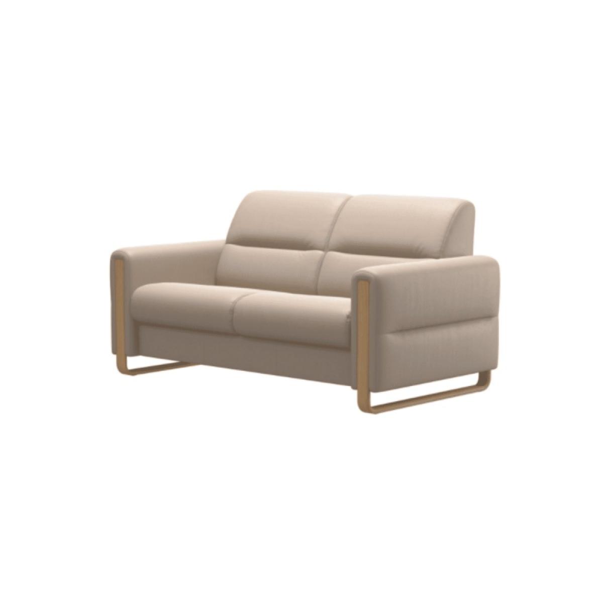 Stressless Fiona Leather 2 Seater Sofa - Noblesse Leather - 1 x Wood Arm LHF – image 10