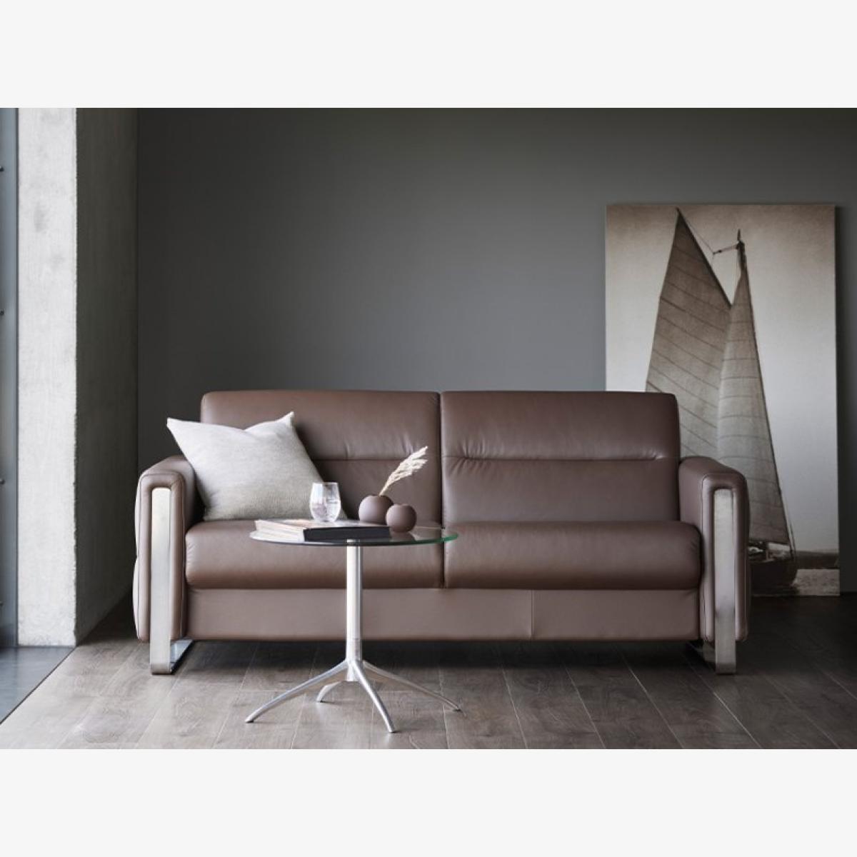 Stressless Fiona Leather 2 Seater Sofa - Noblesse Leather - 1 x Wood Arm LHF – image 1