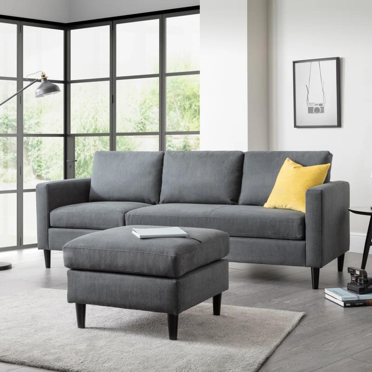 Julian Bowen Marant Corner Sofa In Grey – image 6