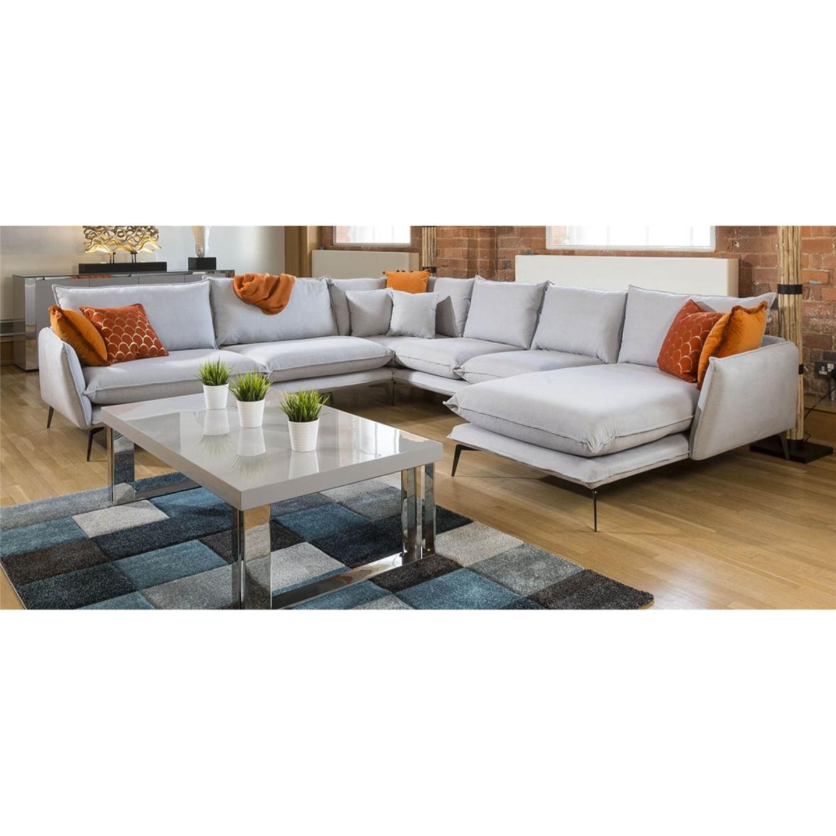 Rachel Grand U Shape Designer Modular Sofa Many Fabrics 3.3 x 3.15m – image 3