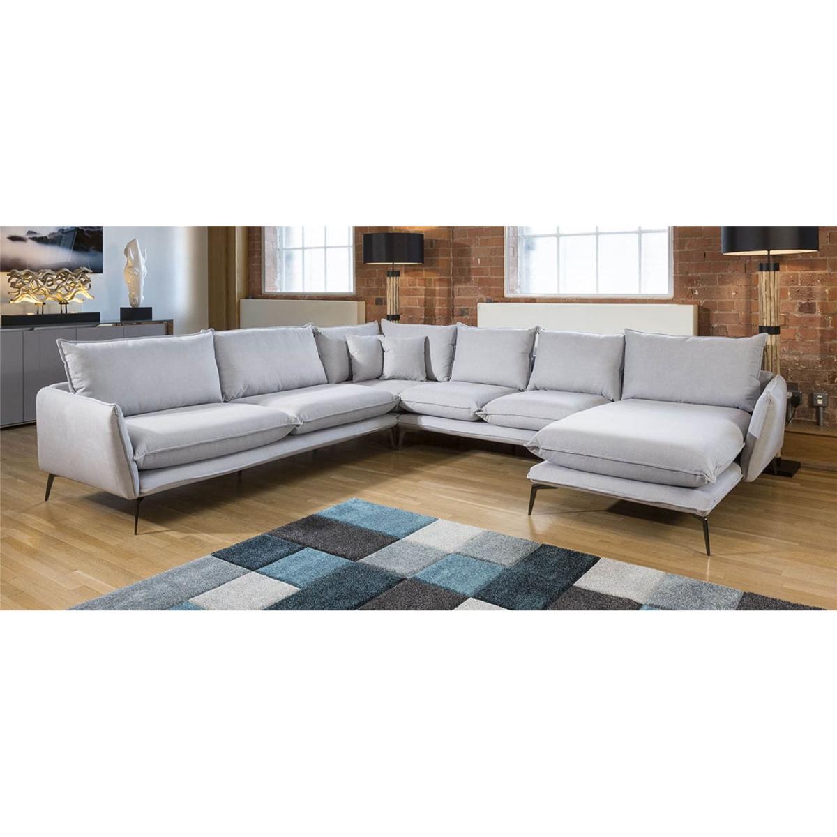Rachel Grand U Shape Designer Modular Sofa Many Fabrics 3.3 x 3.15m – image 4