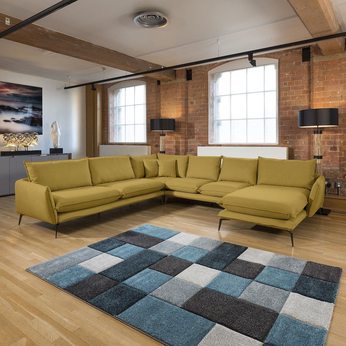 Rachel Grand U Shape Designer Modular Sofa Many Fabrics 3.3 x 3.15m – image 1
