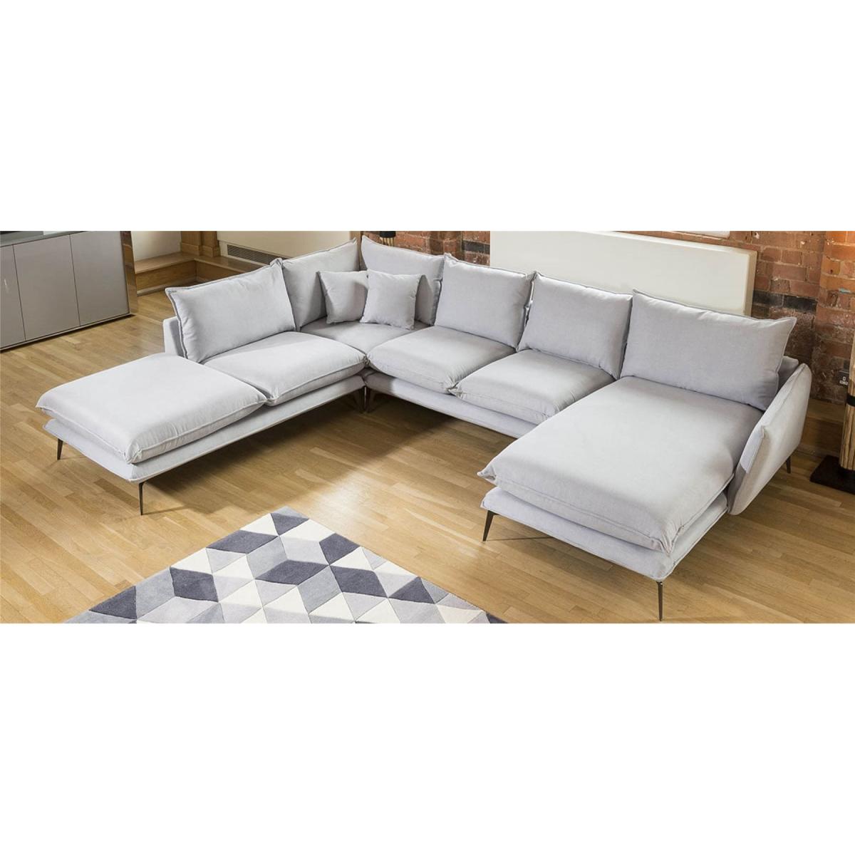 Rachel Huge Modern U Shape Designer Modular Sofa Many Fabrics 3.3 x 2.55m – image 2