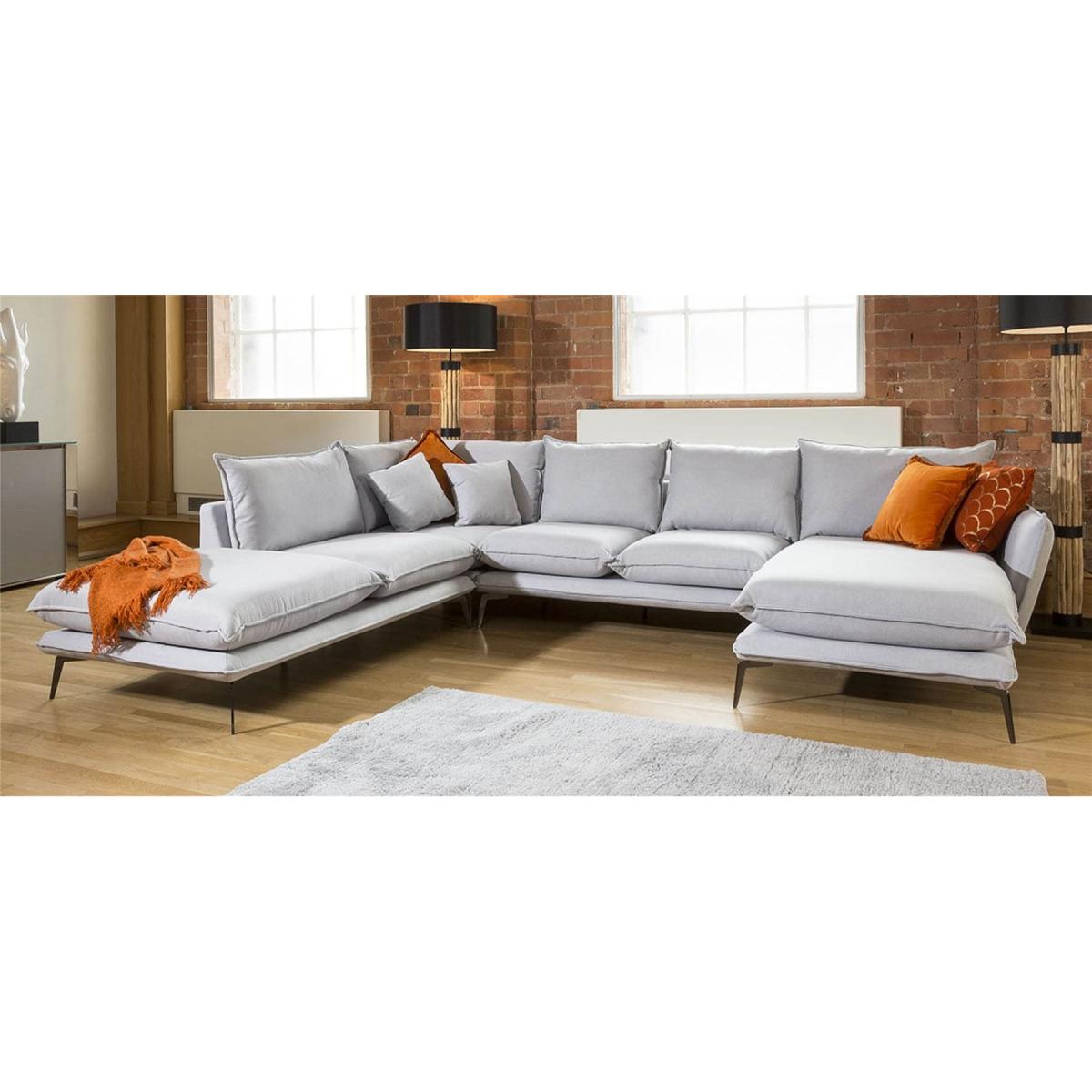 Rachel Huge Modern U Shape Designer Modular Sofa Many Fabrics 3.3 x 2.55m – image 3