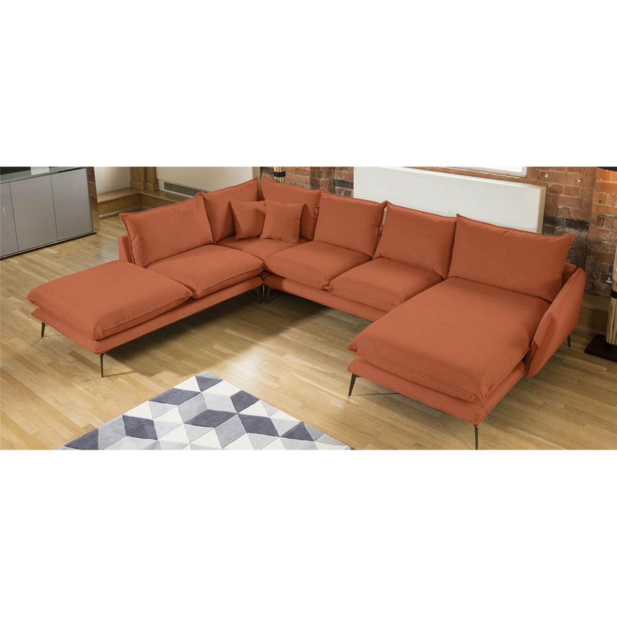 Rachel Huge Modern U Shape Designer Modular Sofa Many Fabrics 3.3 x 2.55m – image 4