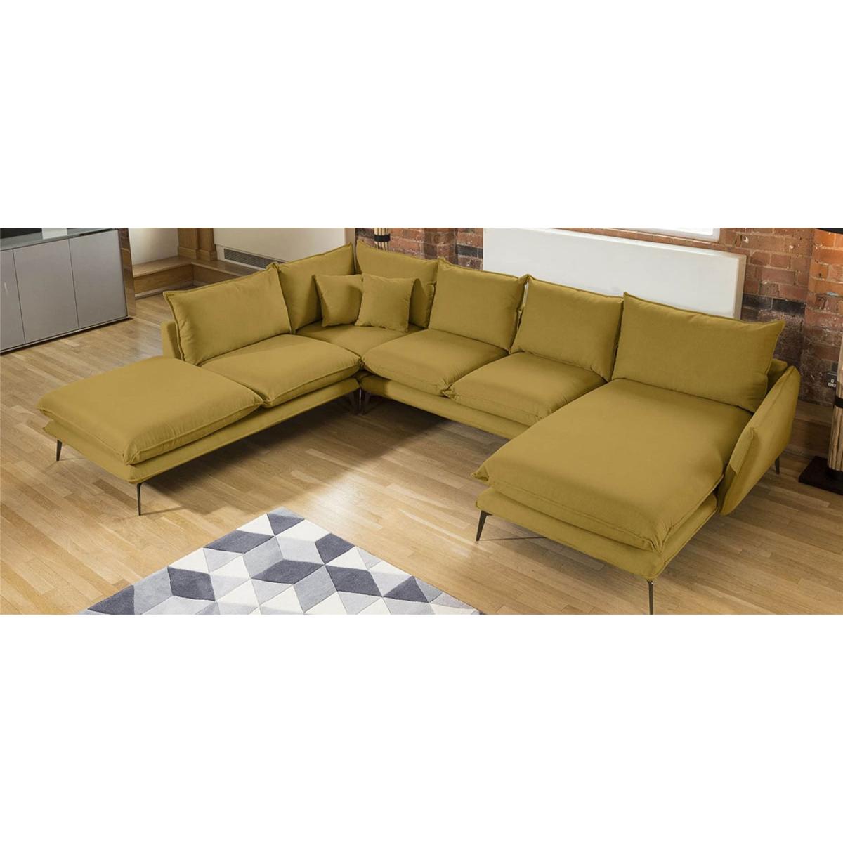 Rachel Huge Modern U Shape Designer Modular Sofa Many Fabrics 3.3 x 2.55m – image 6