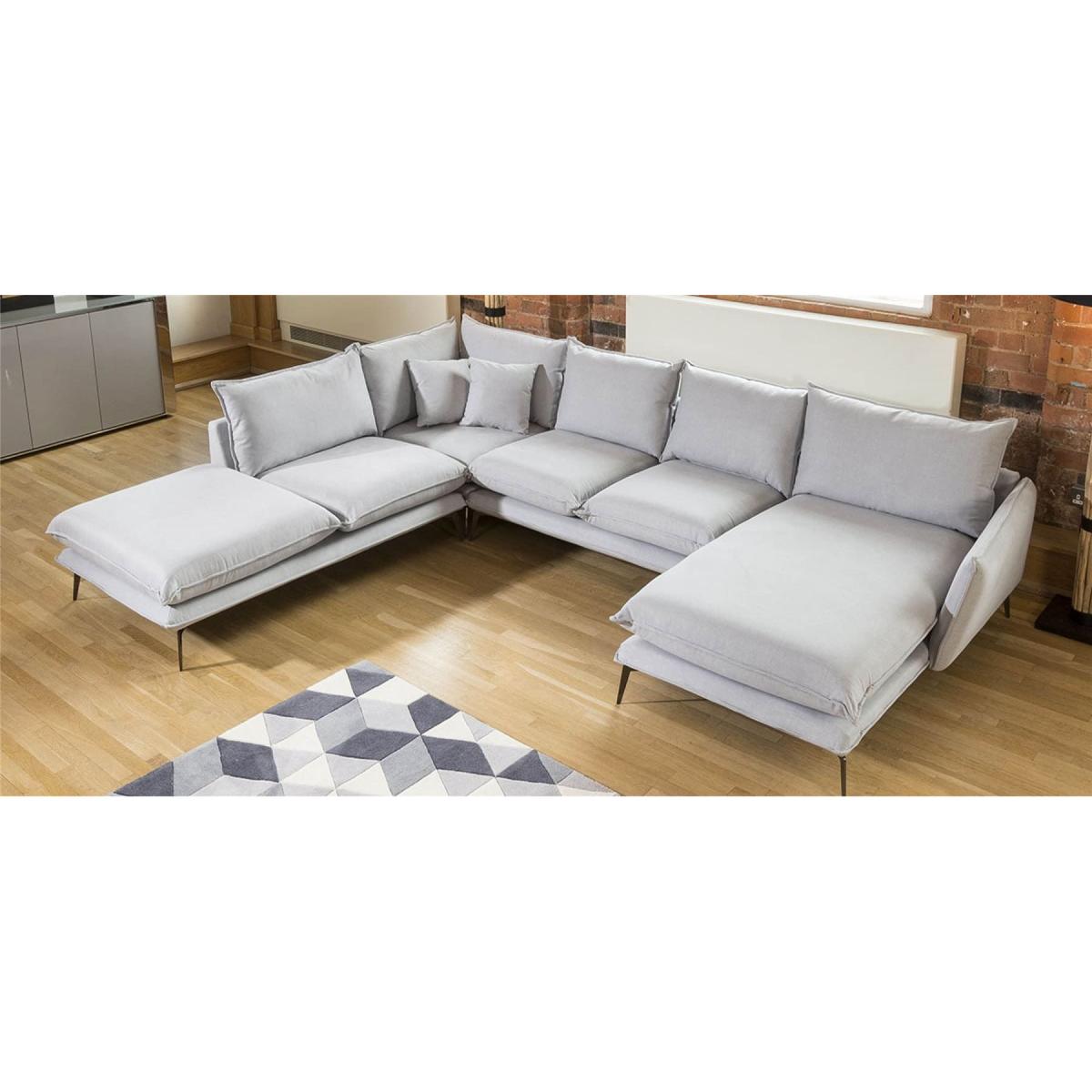 Rachel Huge Modern U Shape Designer Modular Sofa Many Fabrics 3.3 x 2.55m – image 7